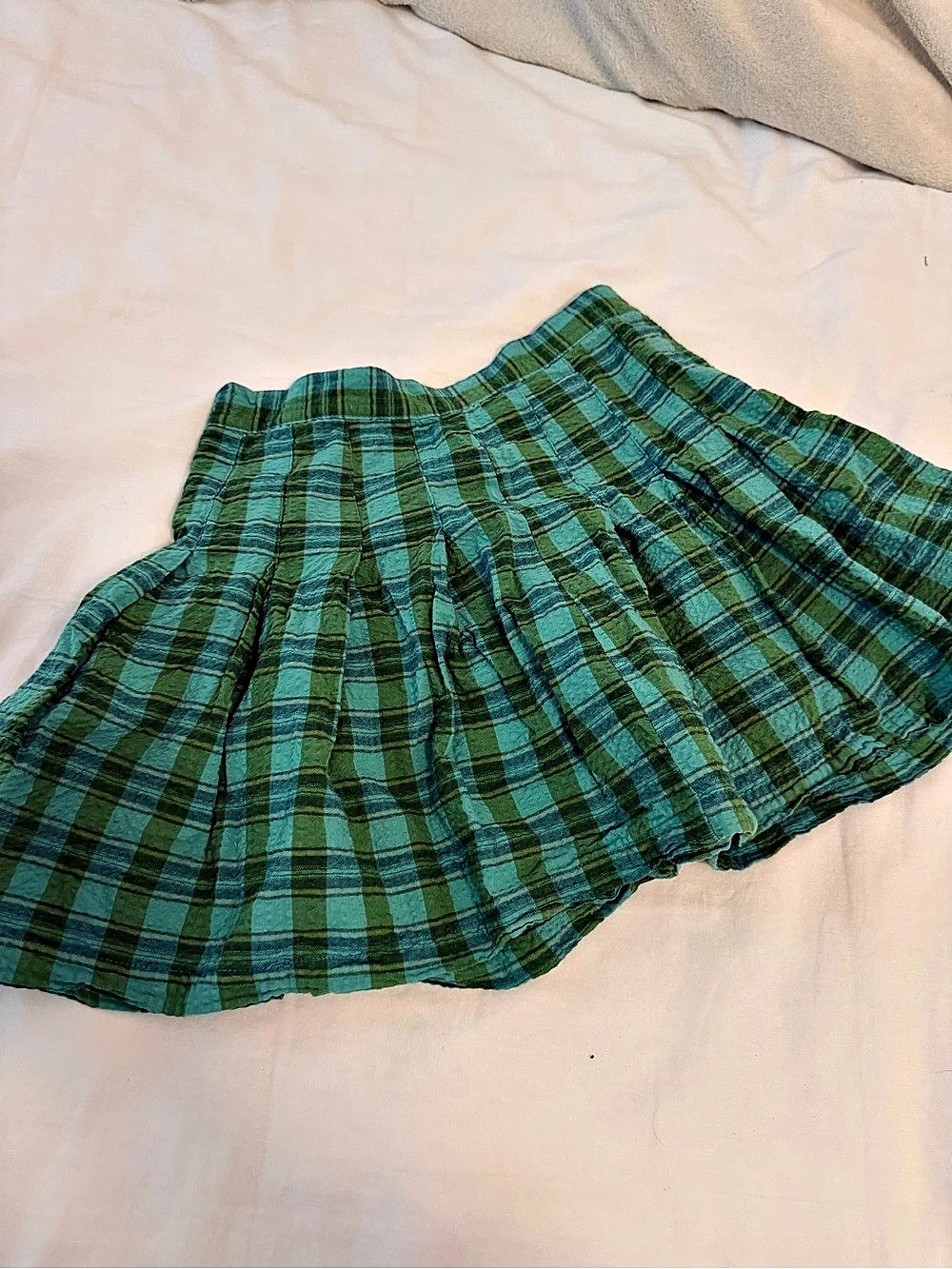 Urban Outfitters Plaid Mini Skirt in Green & Blue